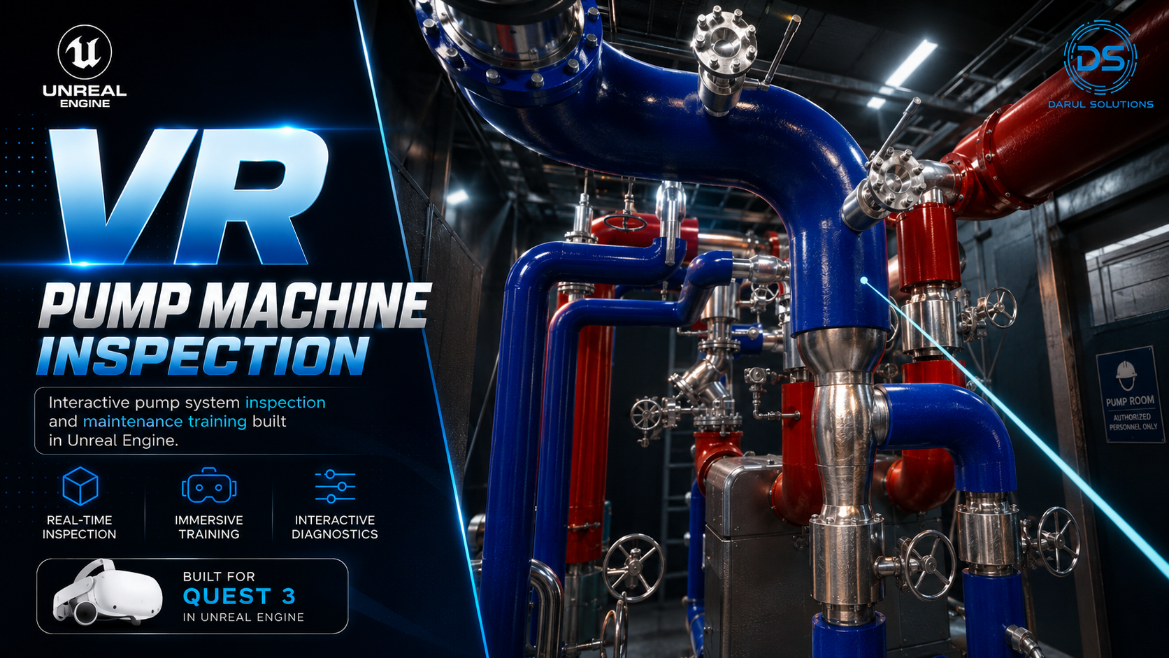 VR Pump Machine Inspection - Virtual Reality visualization screenshot 1
